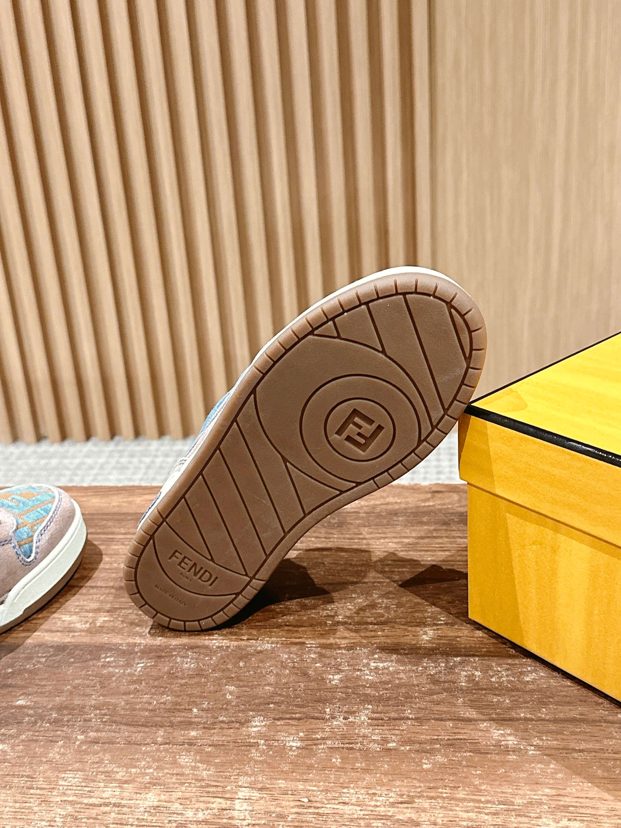 Fendi unisex sneaker outsole with textured rubber tread and logo embossing