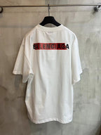 Balenciaga white T-shirt with large red BALENCIAGA chest print