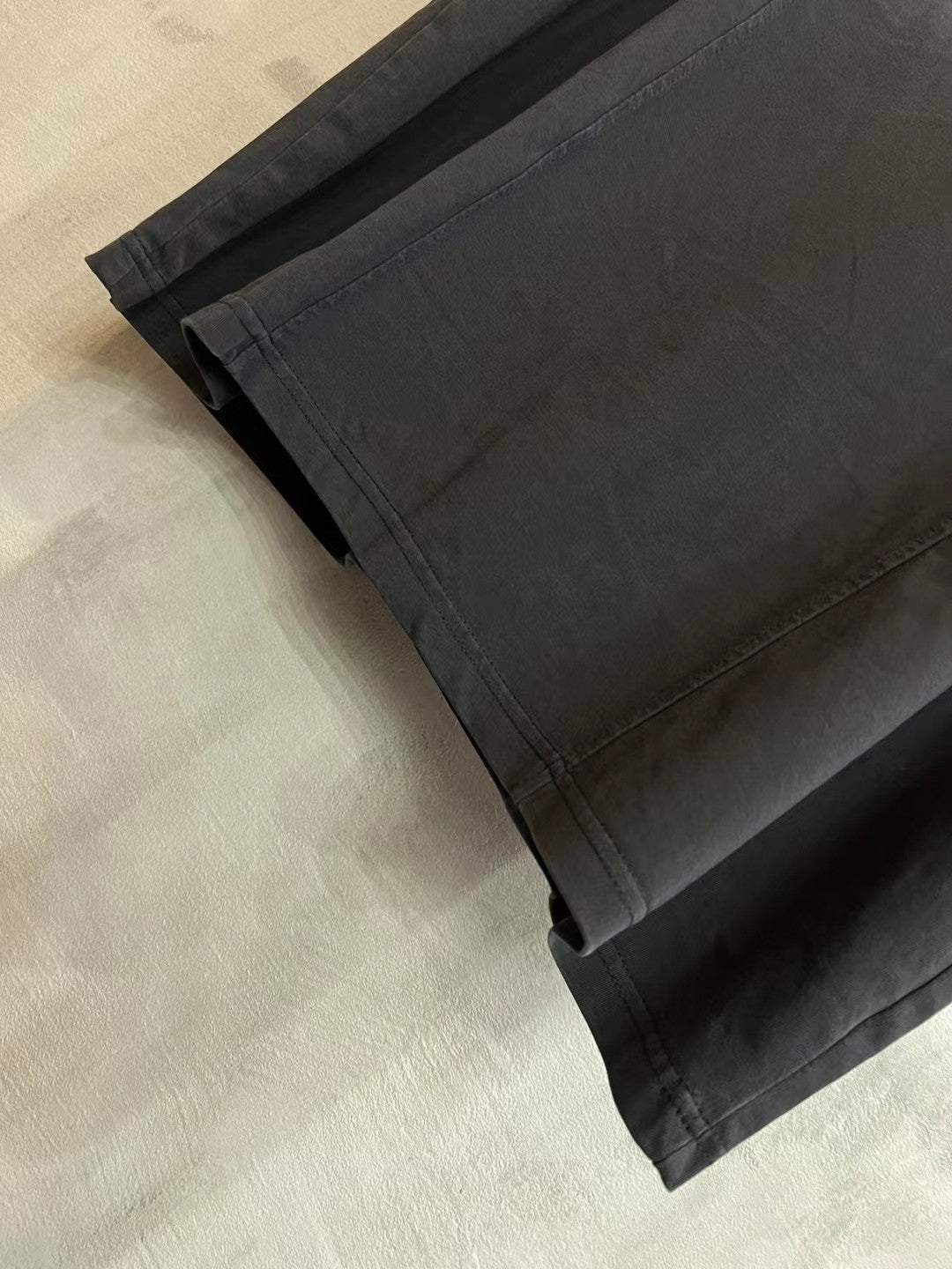 Balenciaga T-shirt folded hem and sleeves in dark navy with no visible front graphic