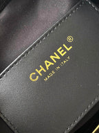 Chanel bag interior label reading Chanel and Made in Italy