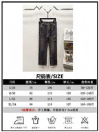 Louis Vuitton pants size chart with measurements and care icons