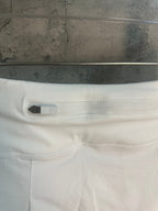 White elastic waistband with hidden logo label
