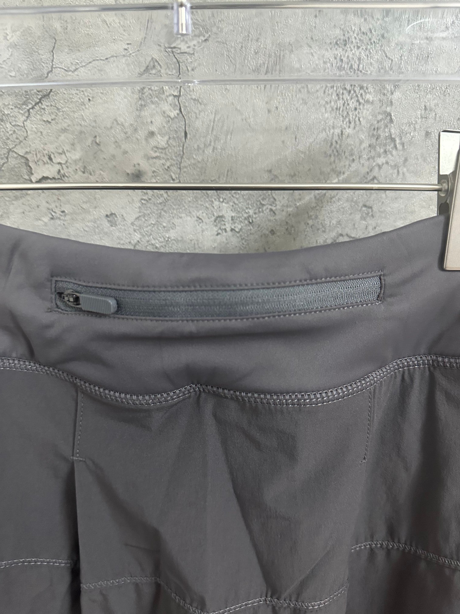 Ralph Lauren skirt waistband with zip pocket detail, dark gray