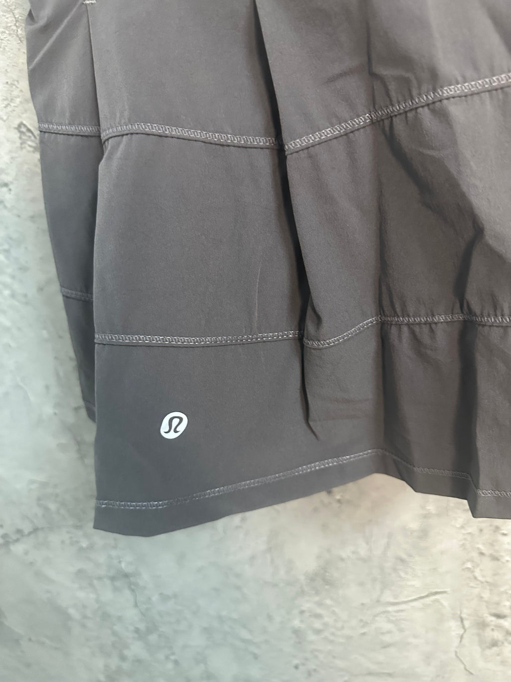 Ralph Lauren tiered skirt with small logo on hem, dark gray