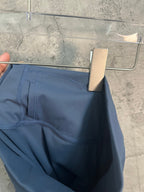 Blue leggings with stitched waistband and side seam
