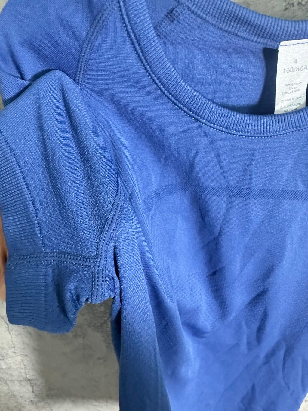 Ralph Lauren blue T-shirt with ribbed sleeve hem and crewneck