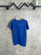 Ralph Lauren blue crewneck T-shirt with short sleeves, hanging