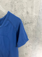 Ralph Lauren blue T-shirt with ribbed crewneck and short sleeves