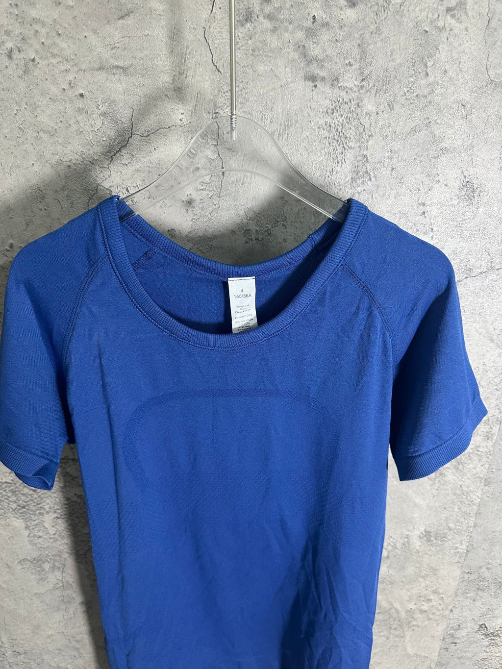 Ralph Lauren blue crewneck T-shirt neckline with small chest logo