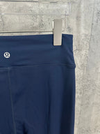 Navy pants with lululemon logo on waistband and front pocket