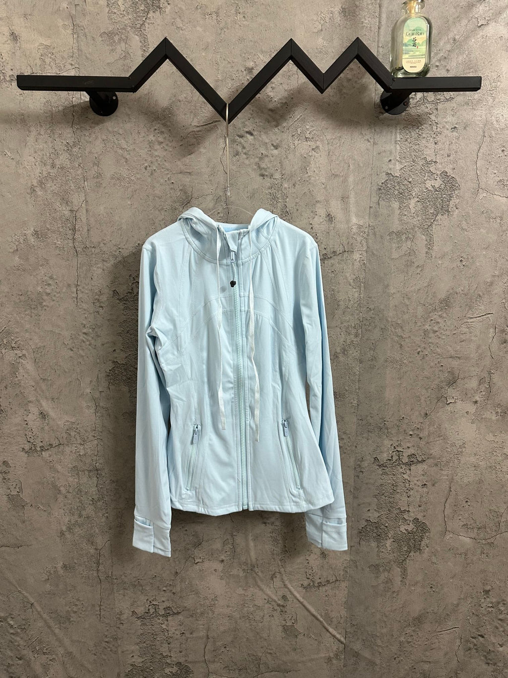 Ralph Lauren light blue hooded zip jacket with drawstring hem