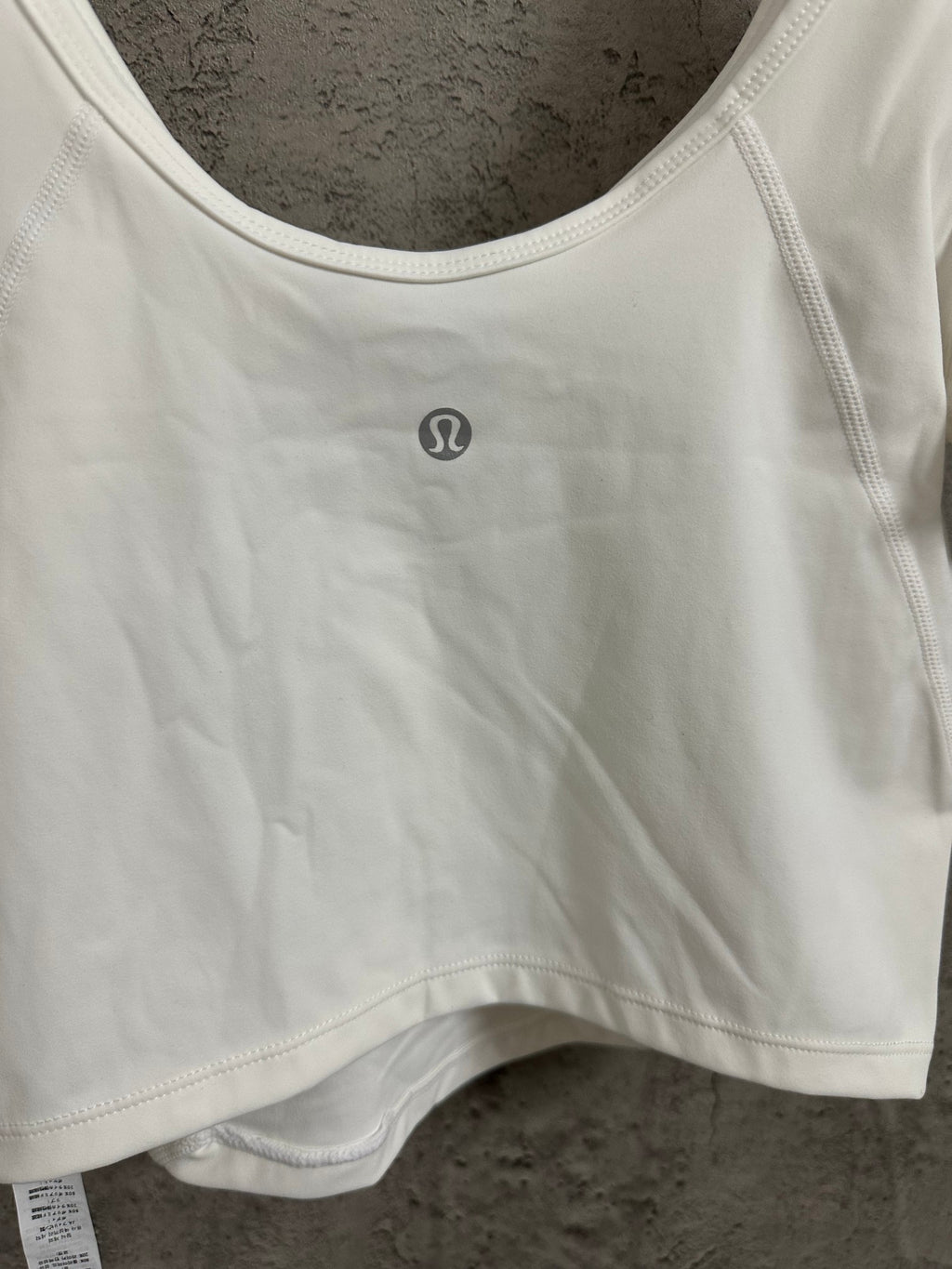Ralph Lauren white scoop-neck crop T-shirt with small chest logo and hem