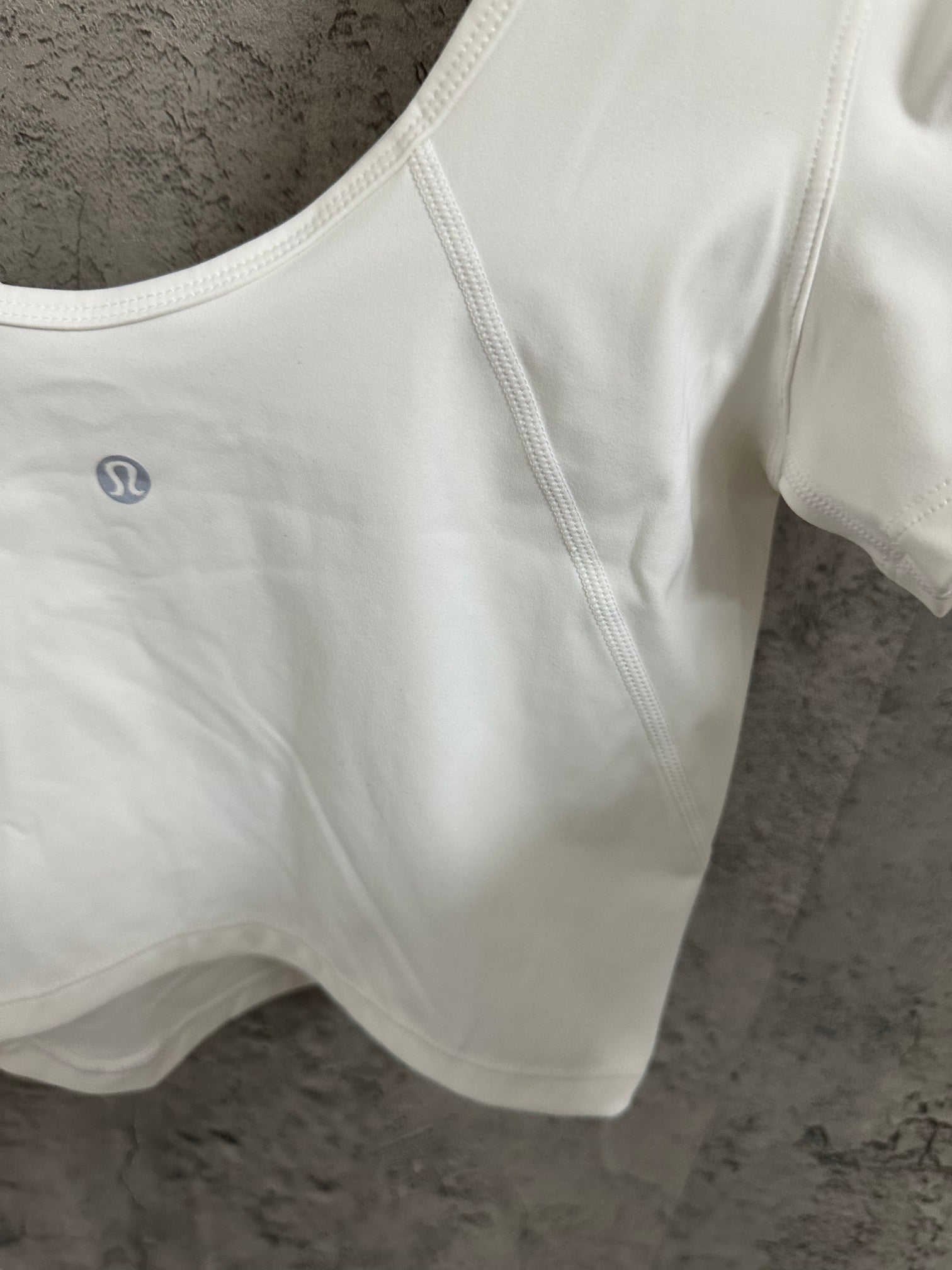 Ralph Lauren white scoop-neck crop T-shirt with small chest logo