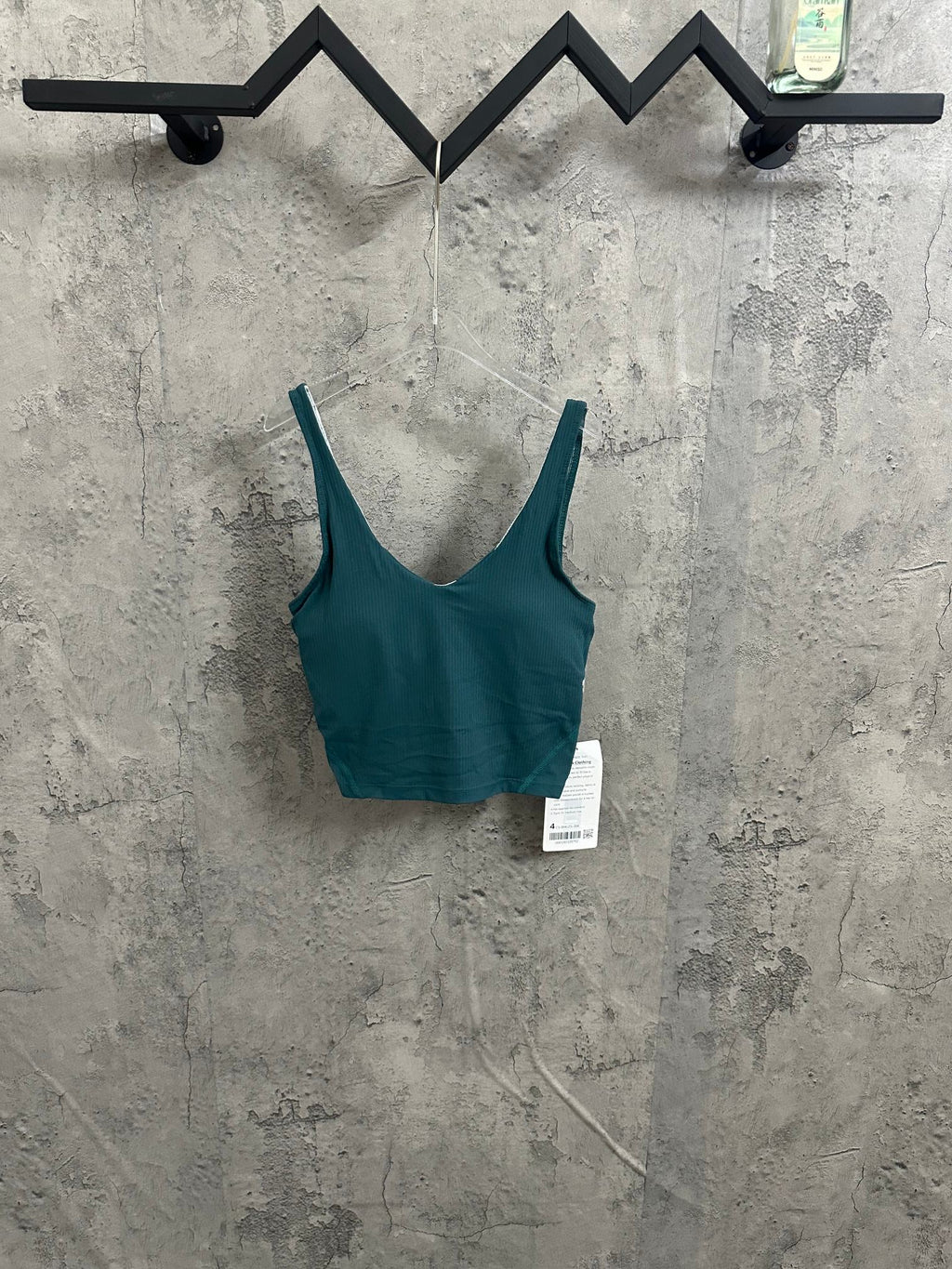 Ralph Lauren teal ribbed camisole with V neckline and wide shoulder straps