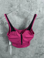 Ralph Lauren two-tone fuchsia and black sports bra-style top with wide straps