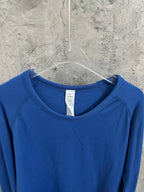 Ralph Lauren long-sleeve T-shirt, blue crew neck with white size tag