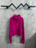 Ralph Lauren clothing: fuchsia hooded jacket with front zipper and side pockets