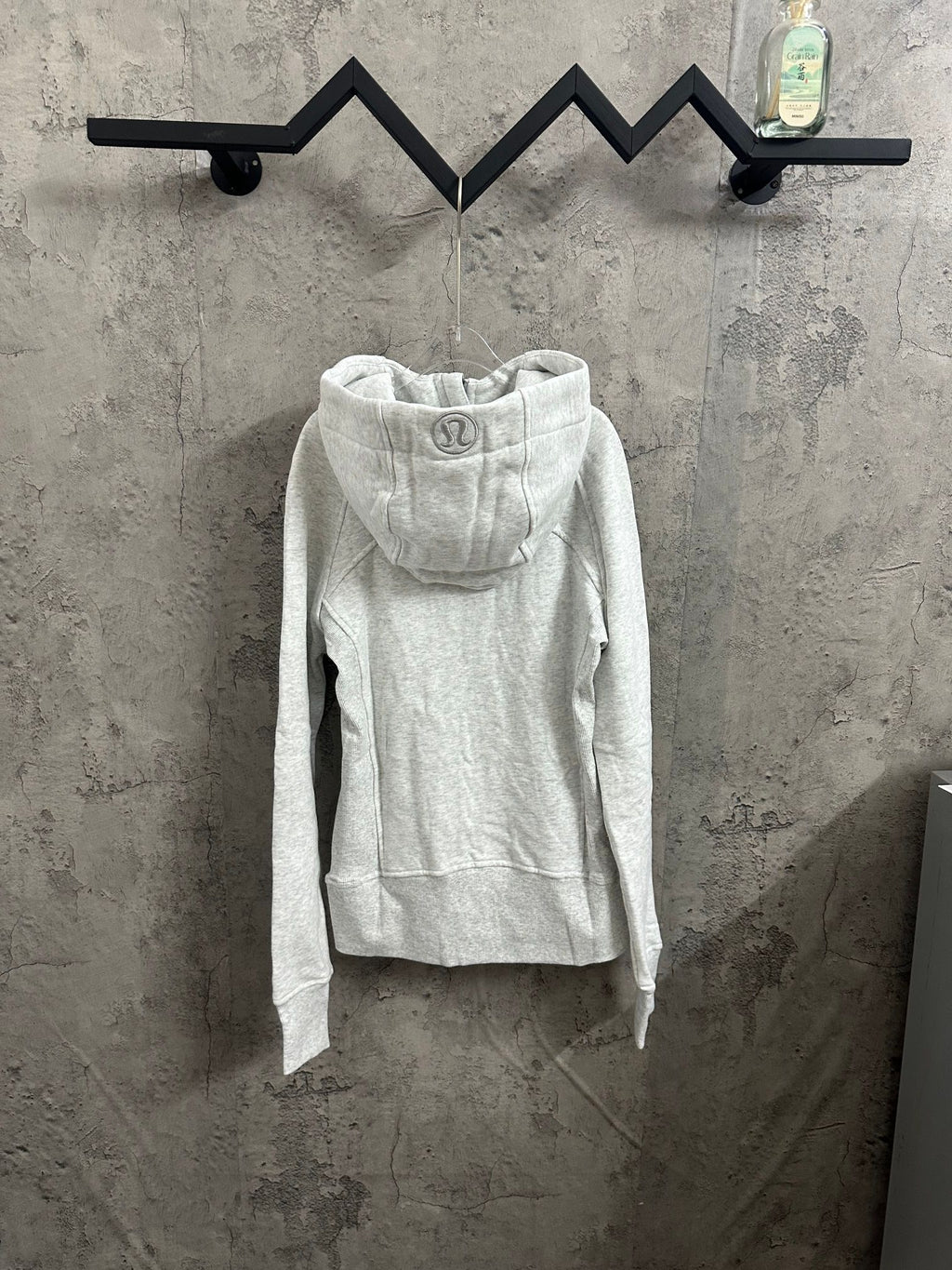 Ralph Lauren zip hoodie with hood, light gray, kangaroo pocket, hanging size tag