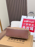 Duty-free store special box and shopping bag with red logo on cushion