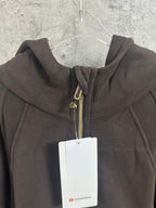 Ralph Lauren hooded zip sweatshirt close-up with gold zipper trim and drawstring