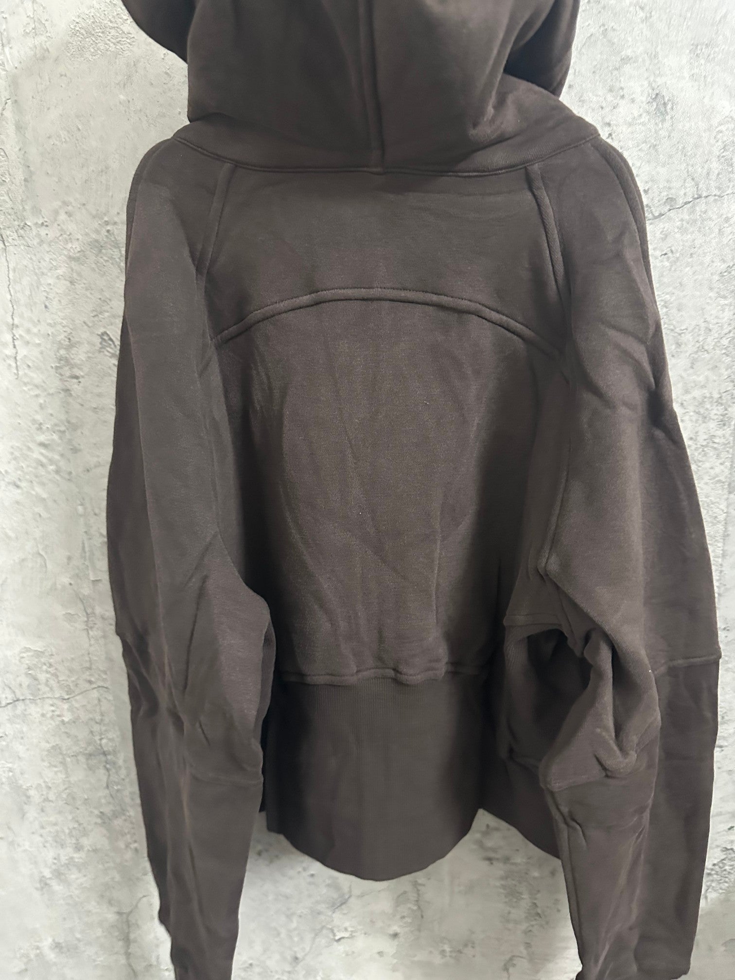 Ralph Lauren hooded sweatshirt with kangaroo pocket in dark charcoal, back view