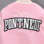 Pink back graphic with PONTNEUF and Paris France text