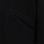 Long jacket side pocket with welt detailing in dark fabric