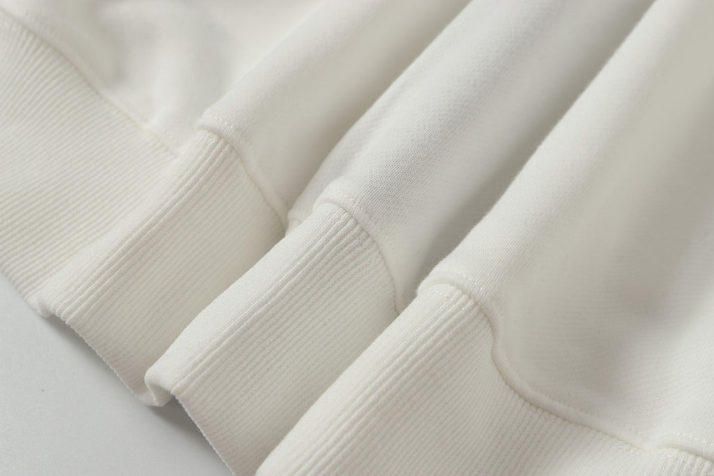 Stone Island sweatshirt sleeve cuffs with ribbed knit trim