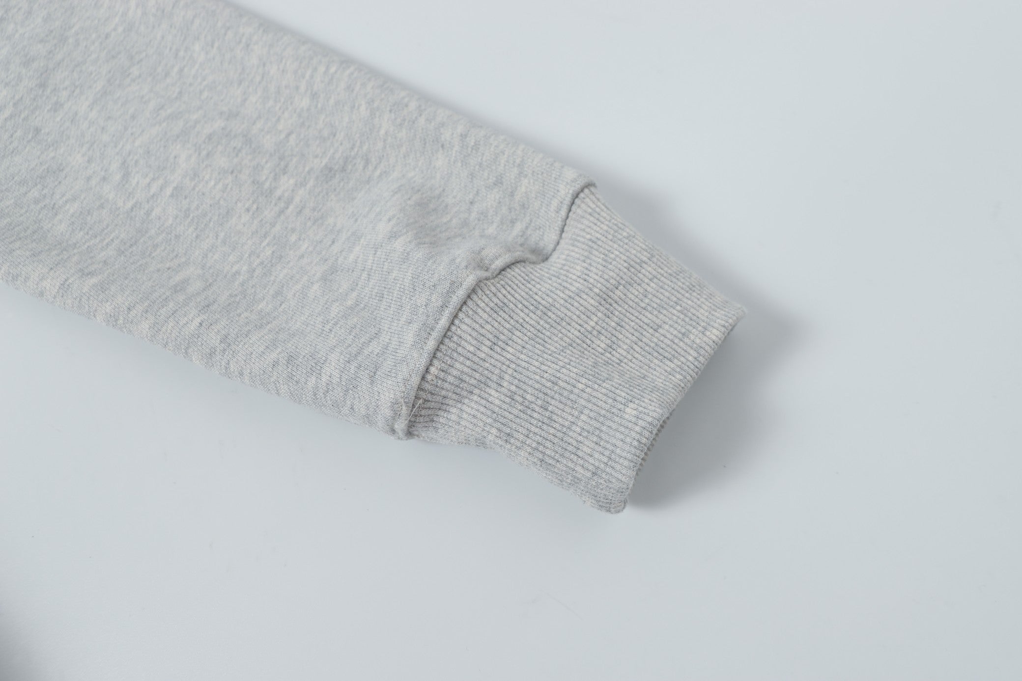 Stone Island sweatshirt sleeve cuff in light gray knit