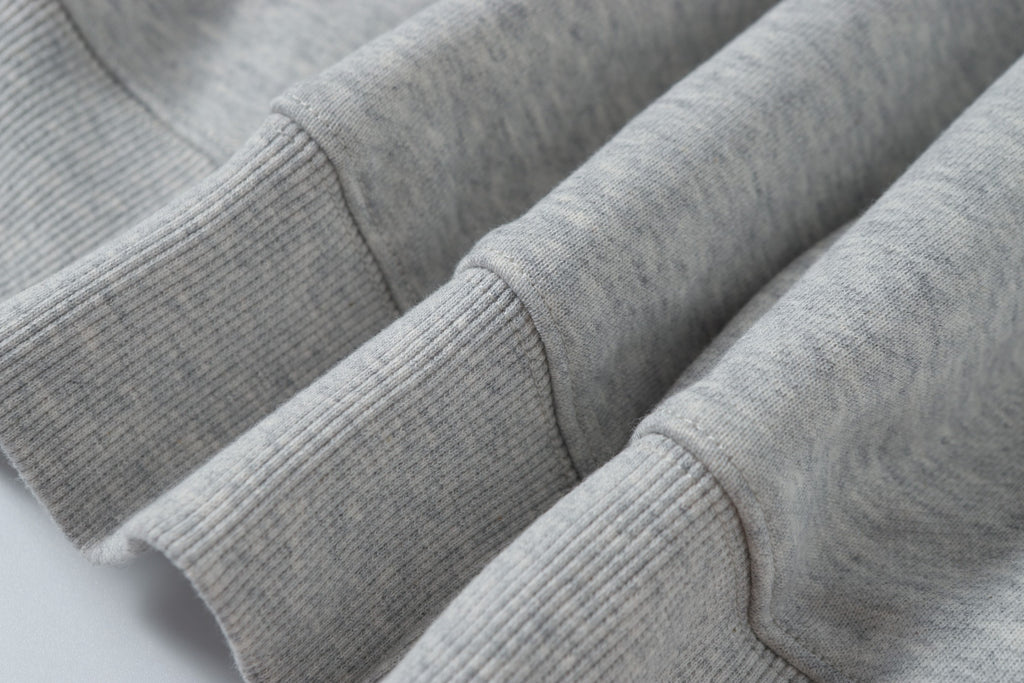 Stone Island sweatshirt ribbed knit cuffs and hem in light gray