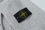 Stone Island sweatshirt black logo patch with yellow emblem and buttons