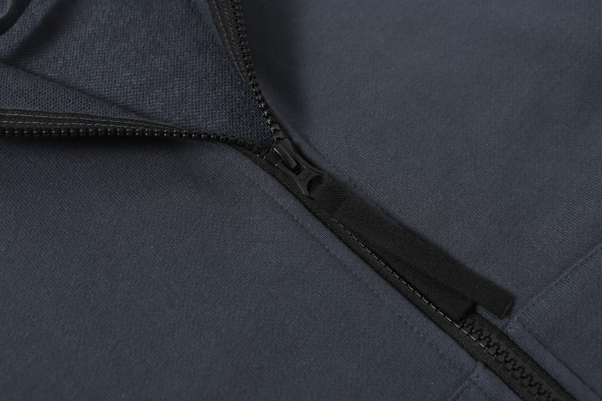 Stone Island hooded zip jacket dark navy zipper with seam details