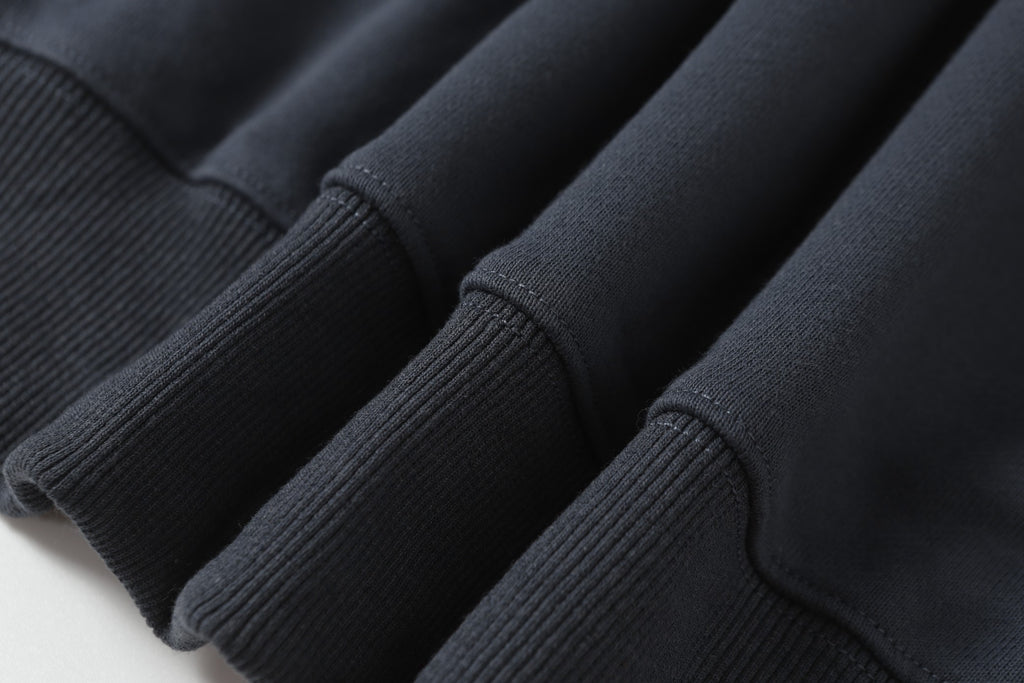 Stone Island sweatshirt, dark navy ribbed cuffs at sleeve ends