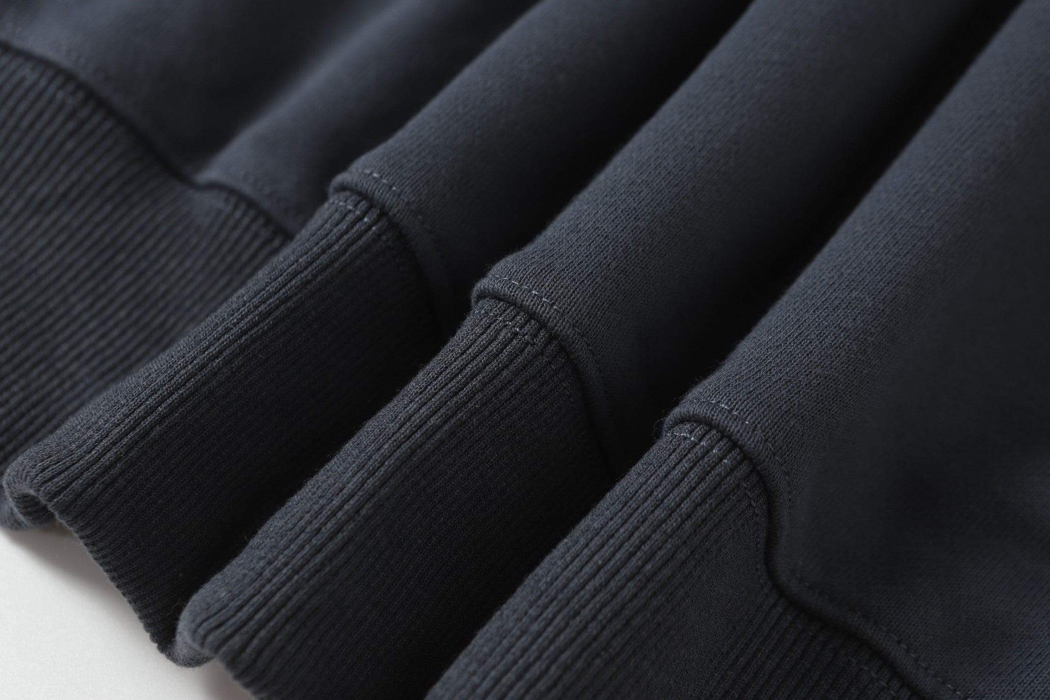 Stone Island sweatshirt, dark navy ribbed cuffs at sleeve ends