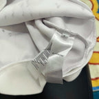 White Givenchy hoodie hood close-up with hanging size label and drawstring