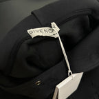 Black hoodie with Givenchy Paris neck label and hood pull cords