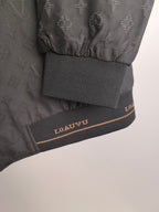 Louis Vuitton monogram zip jacket ribbed cuff and hem band with logo