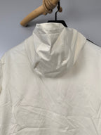 Moncler off-white long jacket with hood, back view