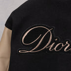 Black jacket back with Diorling script logo embroidery
