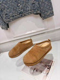 Balenciaga suede slide sandals, tan with open toe and cushioned lining