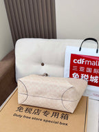 Coah tote bag in kraft gift box with lid, light beige fabric and logo