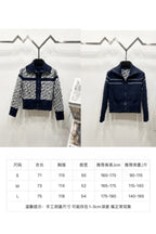 Size chart for Dior long clothes jacket showing chest and height ranges