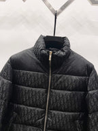 Dior quilted puffer jacket with stand collar and gold-tone zipper