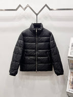 Dior quilted puffer jacket with full-zip and stand collar