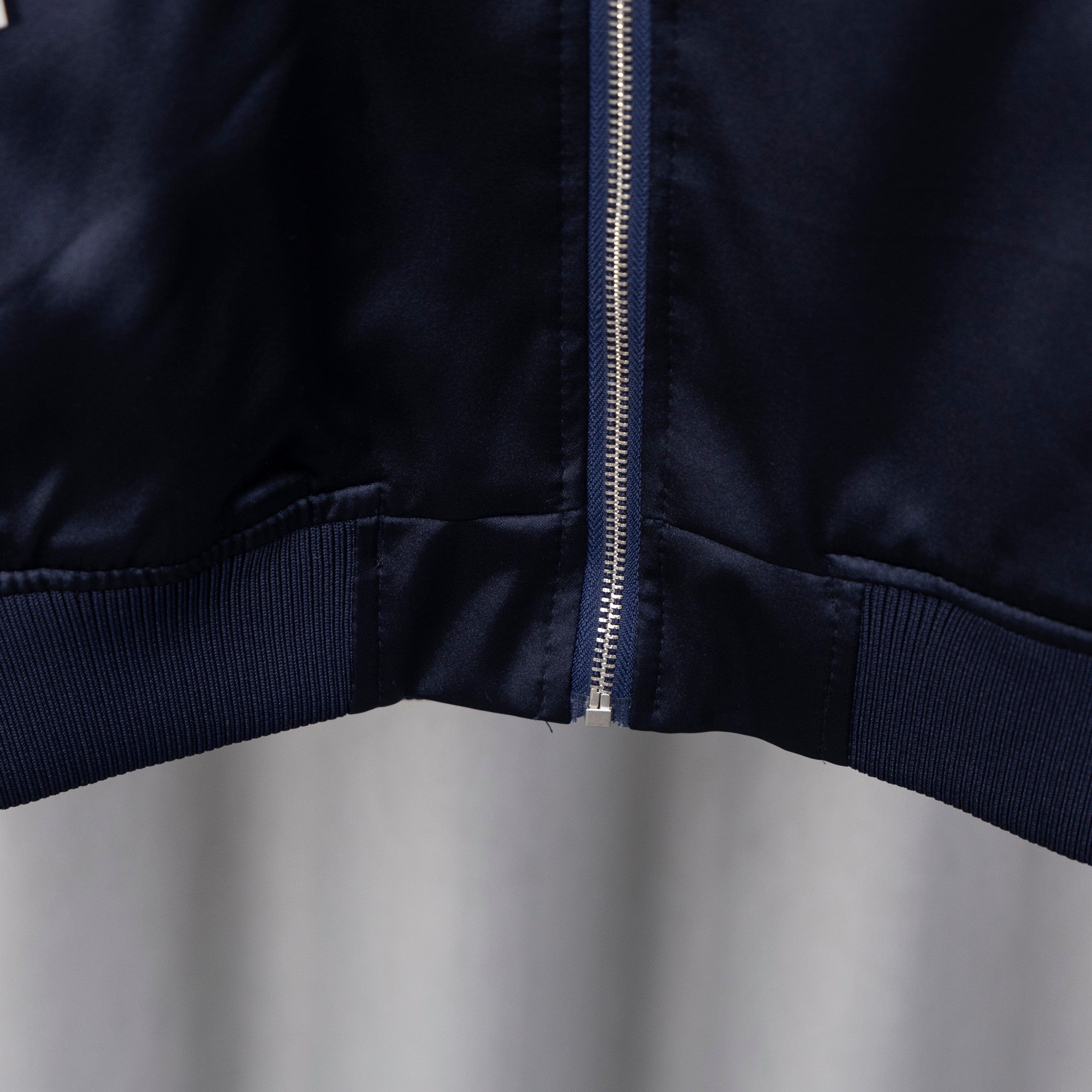 Givenchy bomber jacket ribbed waistband and center full-zip seam detail
