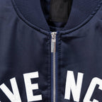 Givenchy bomber jacket full-zip with silver zipper and ribbed knit collar