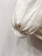 Gucci white puffer jacket sleeve with elastic cuff and gathered hem