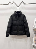 Louis Vuitton padded jacket in dark gray with full zip and stand collar