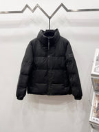 Louis Vuitton padded jacket in dark gray with full zip and stand collar