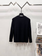 Ralph Lauren knit cardigan back view with crew neck and button placket